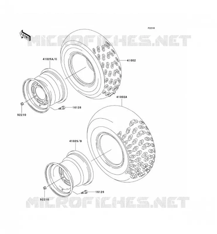 ROUE/PNEUS Kawasaki SSV 300 no_year MULE 550  KAF300-C2