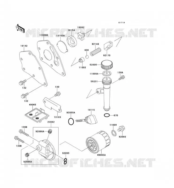 POMPE A HUILE Kawasaki SSV 300 1999 MULE 550  KAF300-C3