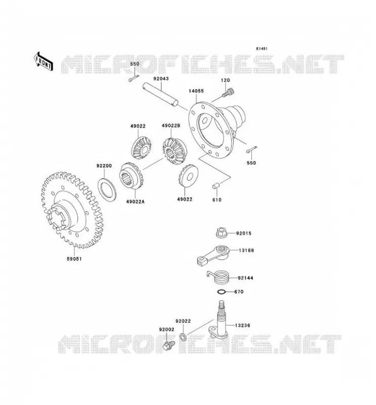 DIFFERENTIEL Kawasaki SSV 300 no_year MULE 550  KAF300-C3