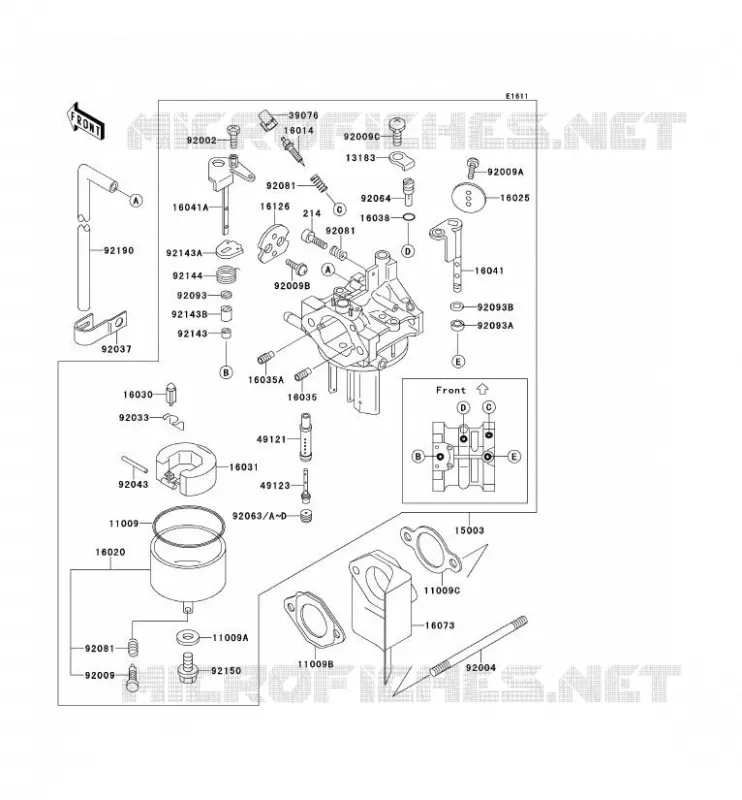 CARBURATEUR Kawasaki SSV 300 2000 MULE 550  KAF300-C4
