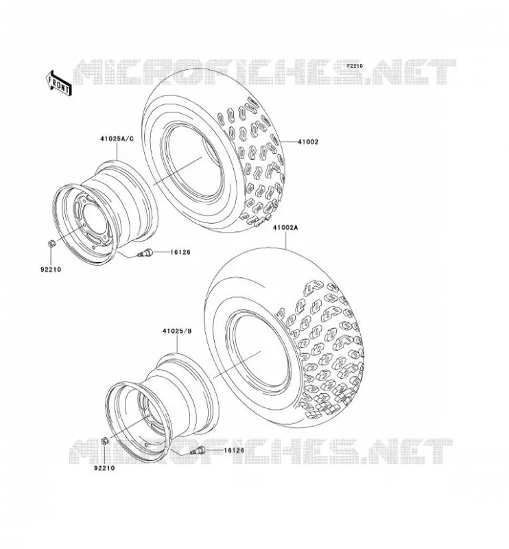 ROUE/PNEUS Kawasaki SSV 300 no_year MULE 550  KAF300-C4