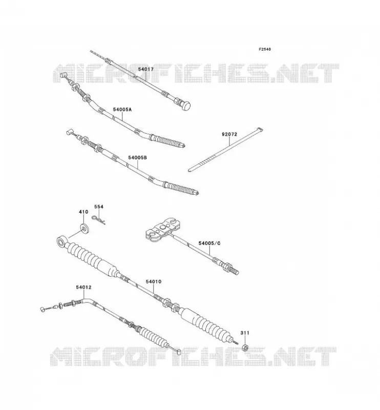 CABLES Kawasaki SSV 300 2001 MULE 550  KAF300-C5