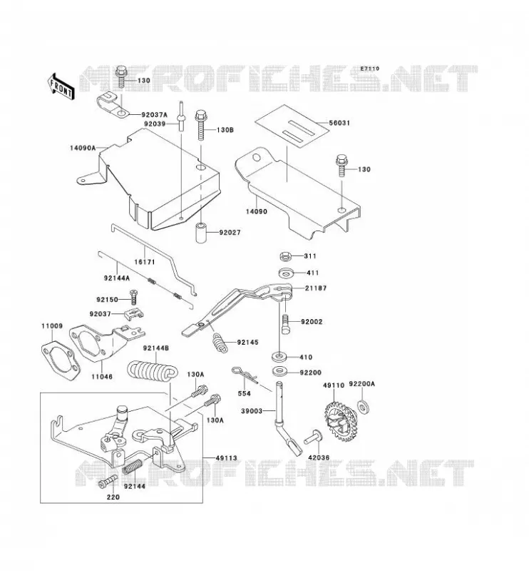 CONTROLE Kawasaki SSV 300 2001 MULE 550  KAF300-C5