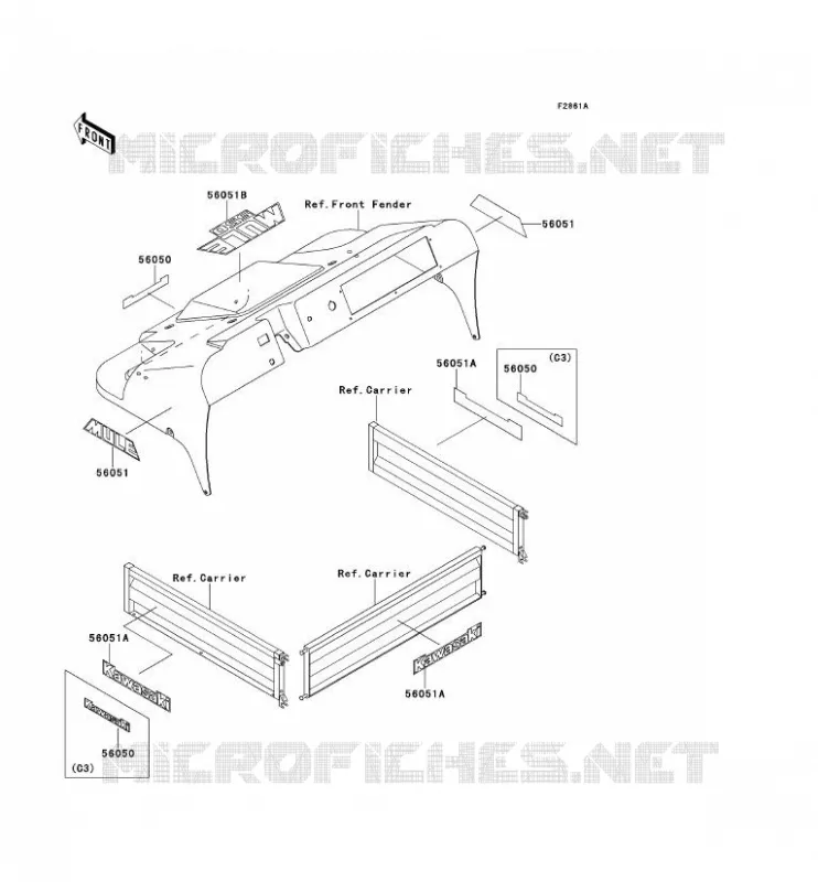 STICKER Kawasaki SSV 300 2001 MULE 550  KAF300-C5