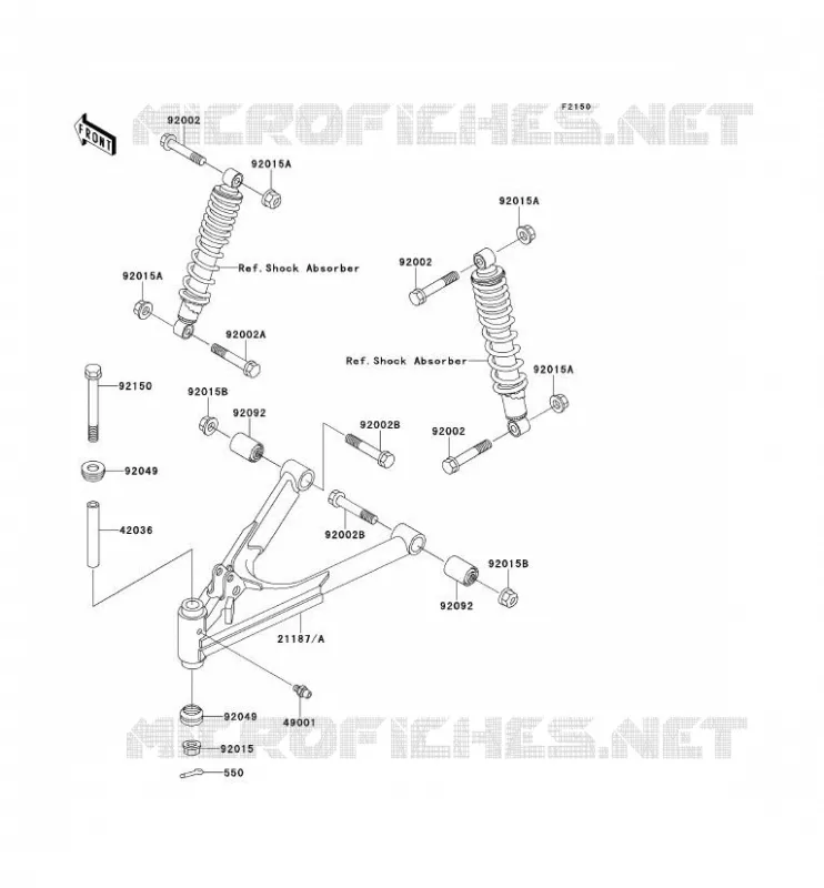 SUSPENSION Kawasaki SSV 300 2001 MULE 550  KAF300-C5