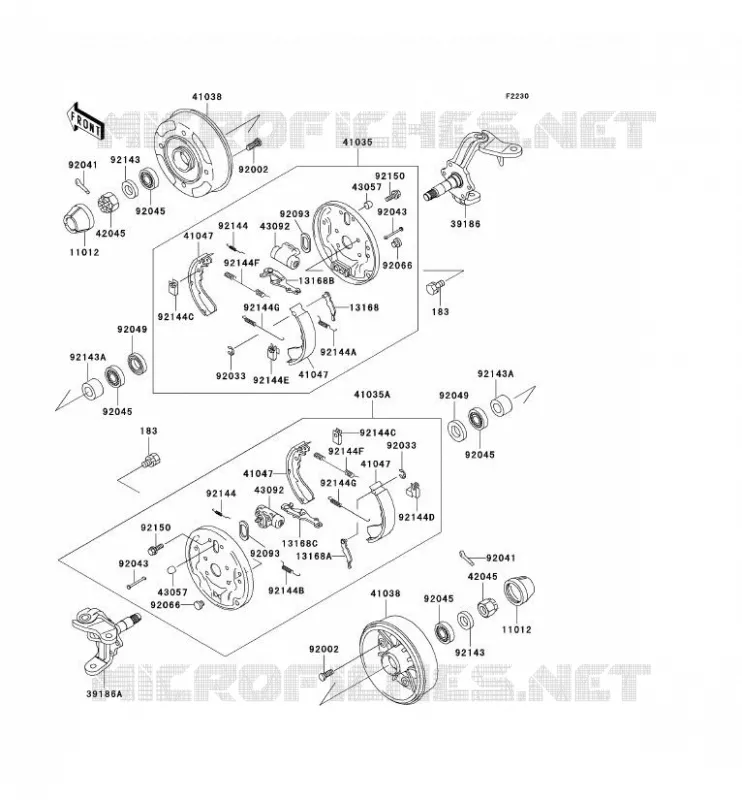 MOYEU AVANT/FREIN Kawasaki SSV 300 no_year MULE 550  KAF300-C5
