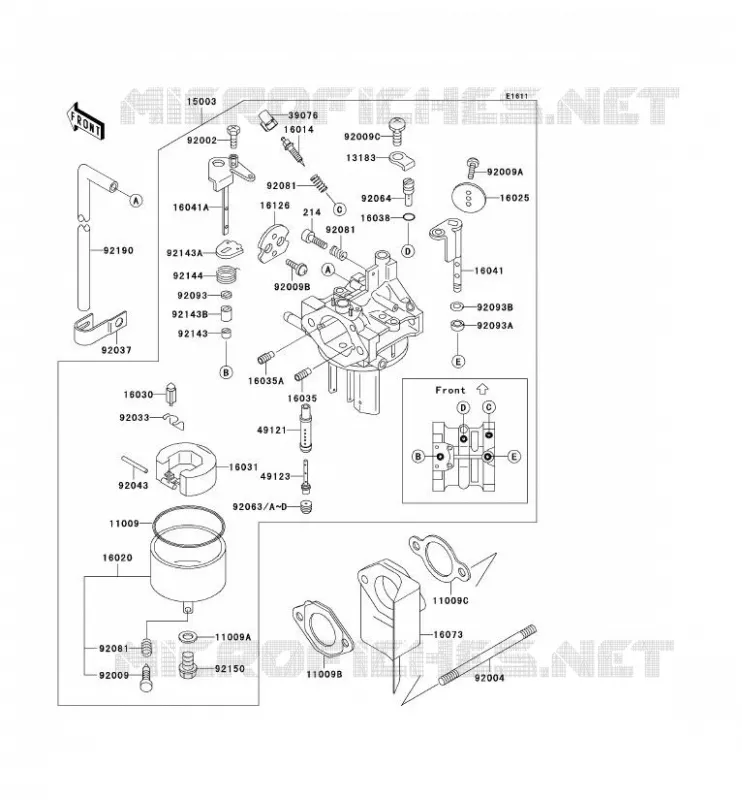 CARBURATEUR Kawasaki SSV 300 2003 MULE 550  KAF300-C6