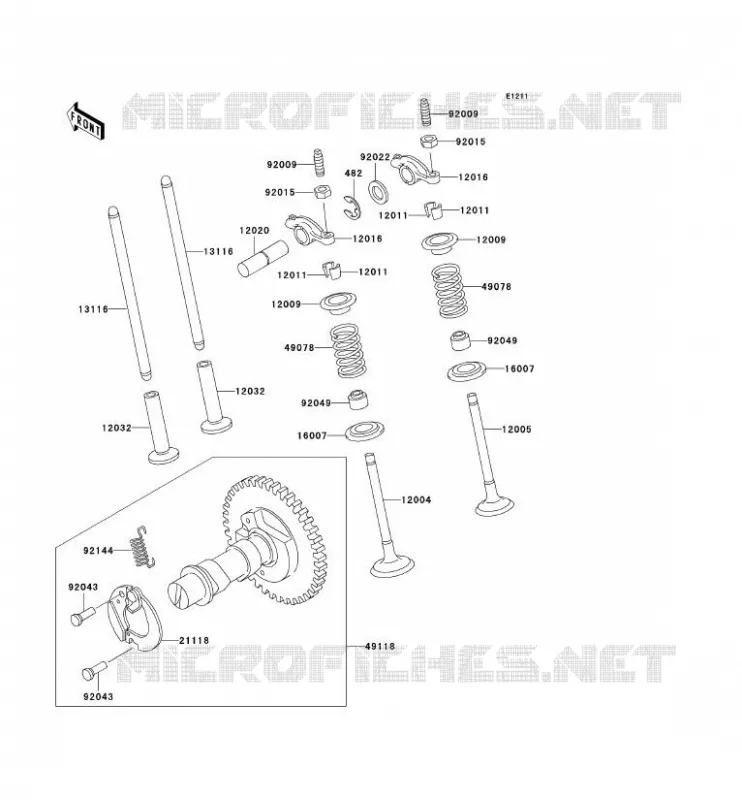 SOUPAPE/ARBRE A CAME Kawasaki SSV 300 no_year MULE 550  KAF300-C7