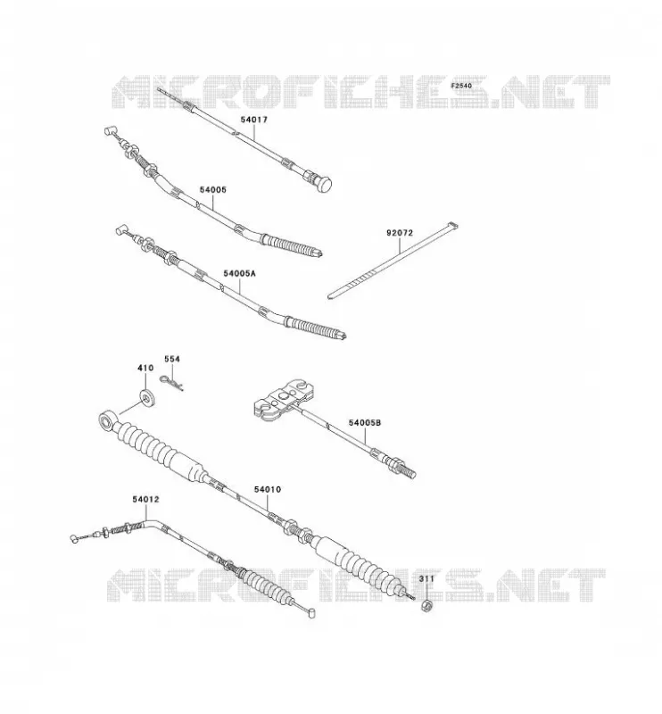 CABLES Kawasaki SSV 300 no_year MULE 520  KAF300-D2