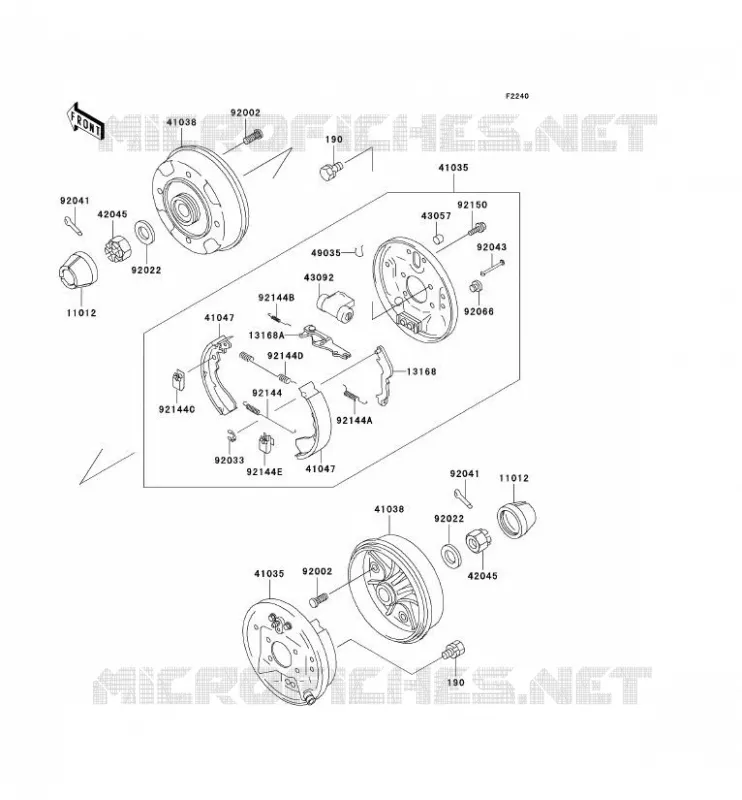 MOYEU ARRIERE/FREIN Kawasaki SSV 300 no_year MULE 520  KAF300-D3