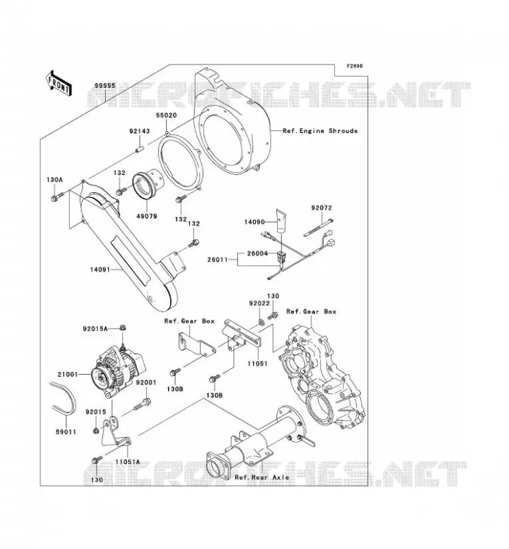 PIECE EN OPTION Kawasaki SSV 300 no_year MULE 520  KAF300-D3