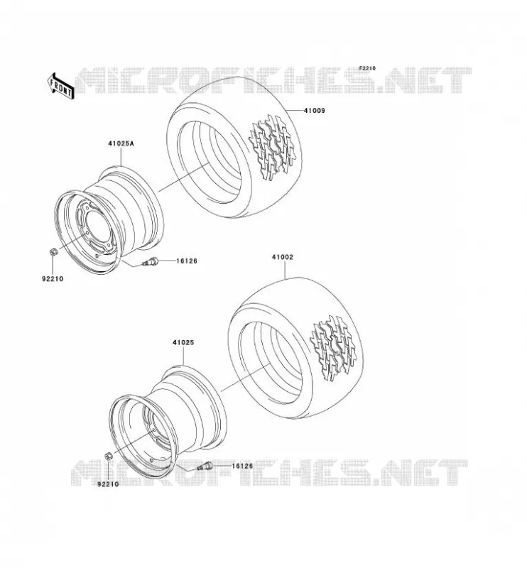 ROUE/PNEUS Kawasaki SSV 300 no_year MULE 520  KAF300-D3