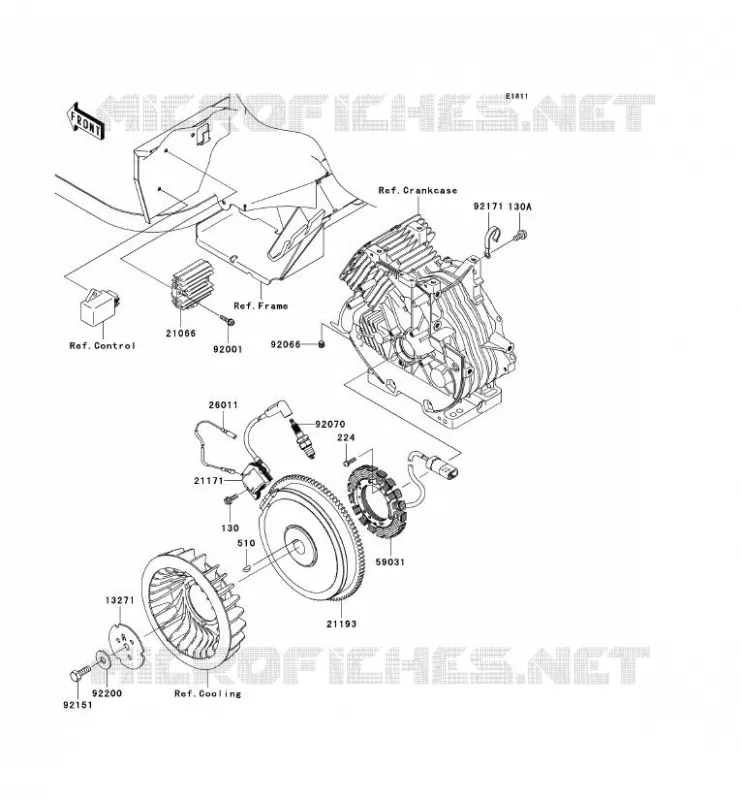 GENERATEUR/BOBINE Kawasaki SSV 400 2005 MULE 610 4X4  KAF400-A1