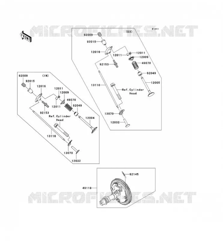 SOUPAPE/ARBRE A CAME Kawasaki SSV 400 2005 MULE 610 4X4  KAF400-A1