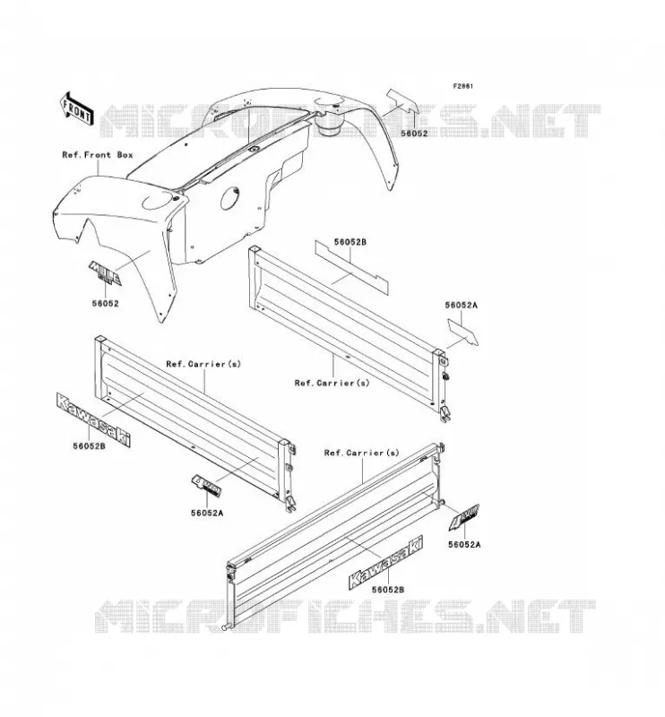 STICKER Kawasaki SSV 400 2005 MULE 610 4X4  KAF400-A1