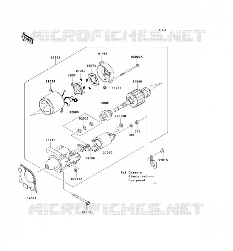 D&Eacute;MARREUR Kawasaki SSV 400 2005 MULE 610 4X4  KAF400-A1