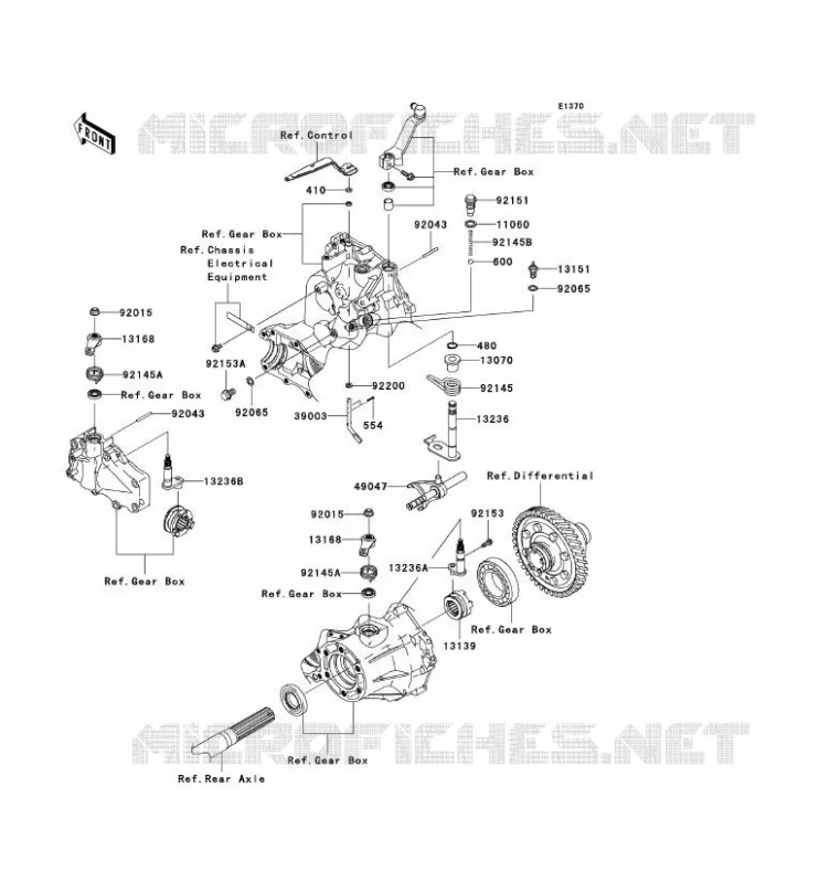 SELECTEUR Kawasaki SSV 400 2006 MULE 610 4X4  KAF400A6F
