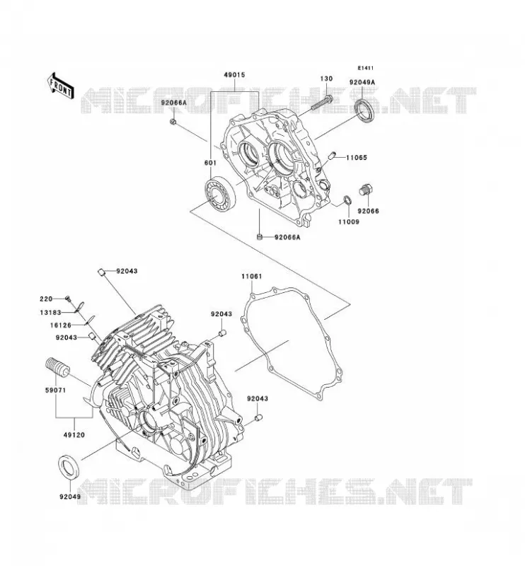 CARTER MOTEUR(S) Kawasaki SSV 400 2007 MULE 610 4X4  KAF400A7F