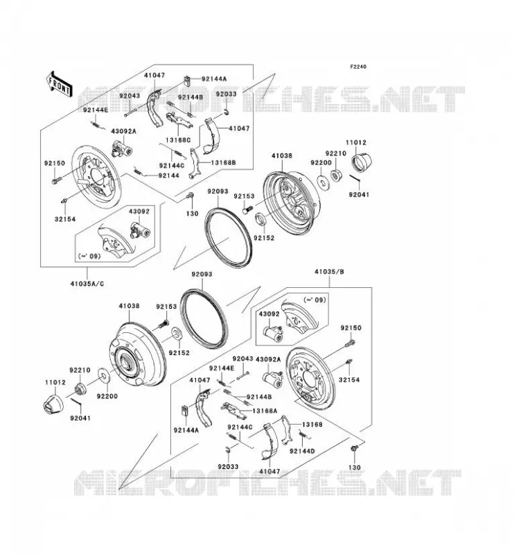 MOYEU ARRIERE Kawasaki SSV 400 2007 MULE 610 4X4  KAF400A7F