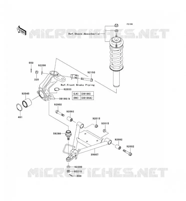 SUSPENSION Kawasaki SSV 400 2007 MULE 610 4X4  KAF400A7F