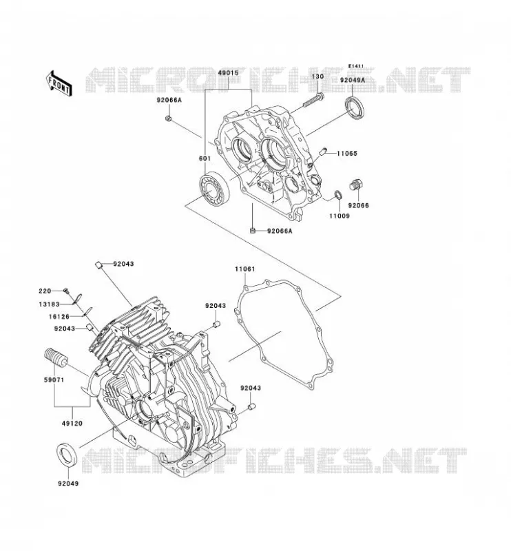CARTER MOTEUR(S) Kawasaki SSV 400 2008 MULE 610 4X4  KAF400A8F