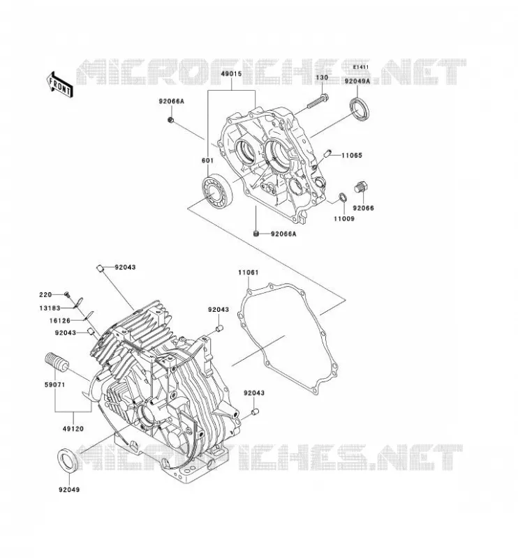CARTER MOTEUR(S) Kawasaki SSV 400 2008 MULE 610 4X4  KAF400A8F
