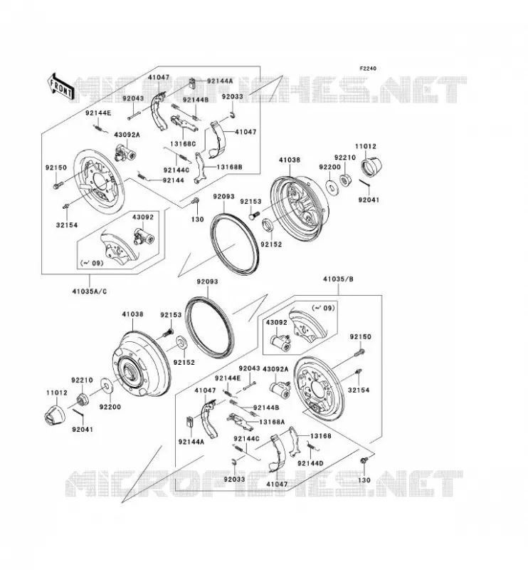 MOYEU ARRIERE Kawasaki SSV 400 2009 MULE 610 4X4  KAF400A9F