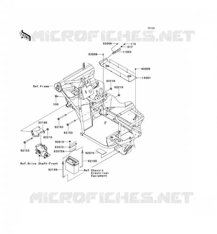 SUPPORT MOTEUR Kawasaki SSV 400 2009 MULE 610 4X4  KAF400A9F