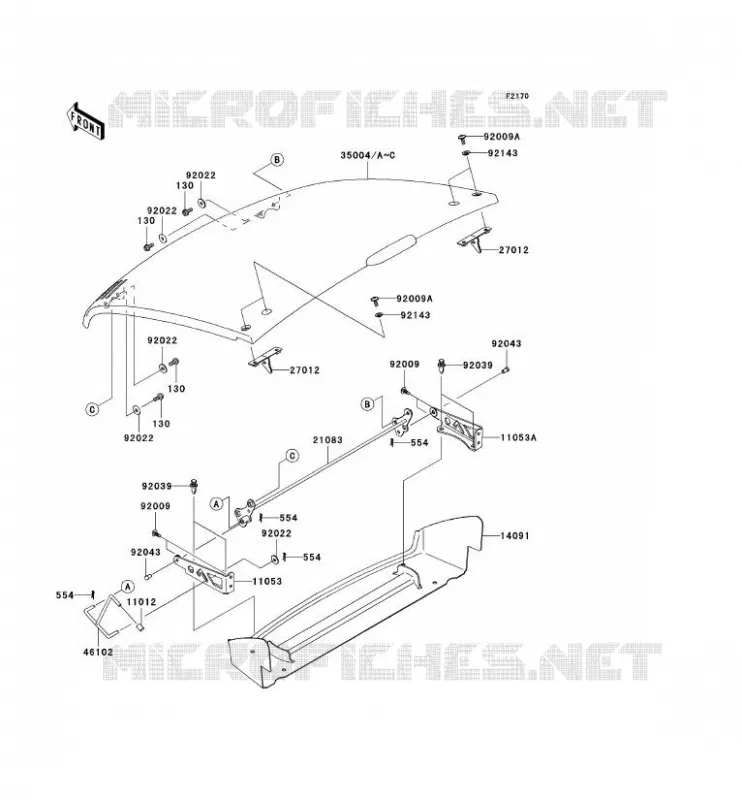 GARDE BOUE Kawasaki SSV 400 2009 MULE 610 4X4  KAF400A9F