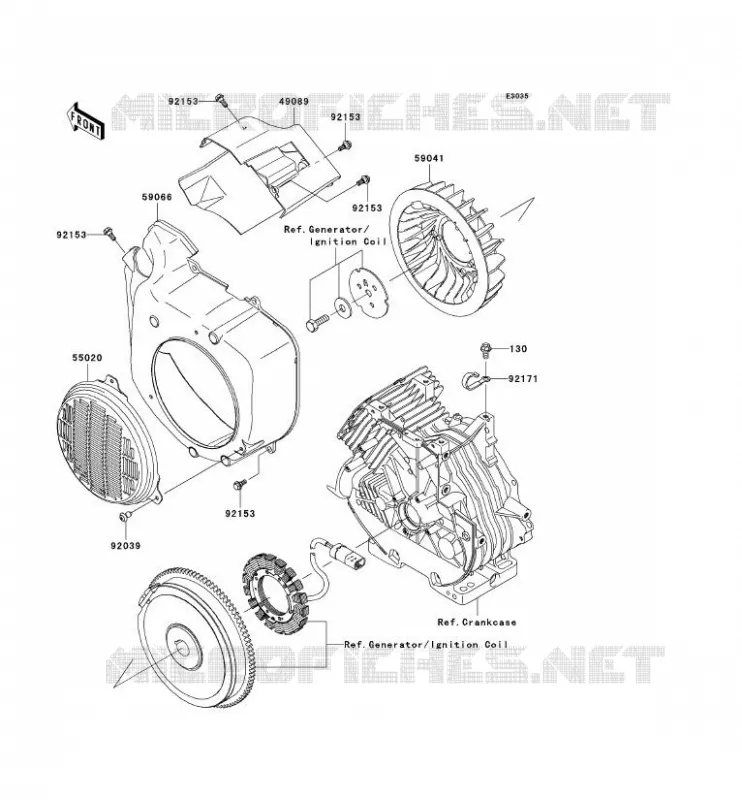 REFROIDISSEMENT Kawasaki SSV 400 2009 MULE 610 4X4  KAF400A9F