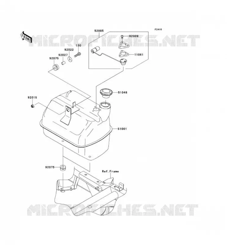 RESERVOIR CARBURANT Kawasaki SSV 400 2011 MULE 610 4X4  KAF400ABF