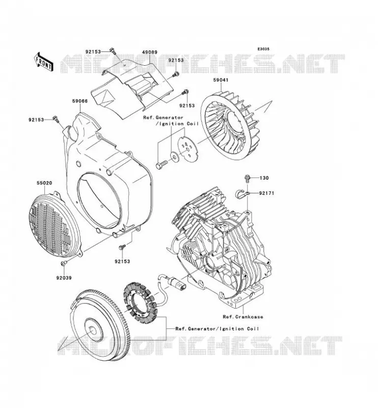 REFROIDISSEMENT Kawasaki SSV 400 2011 MULE 610 4X4  KAF400ABF