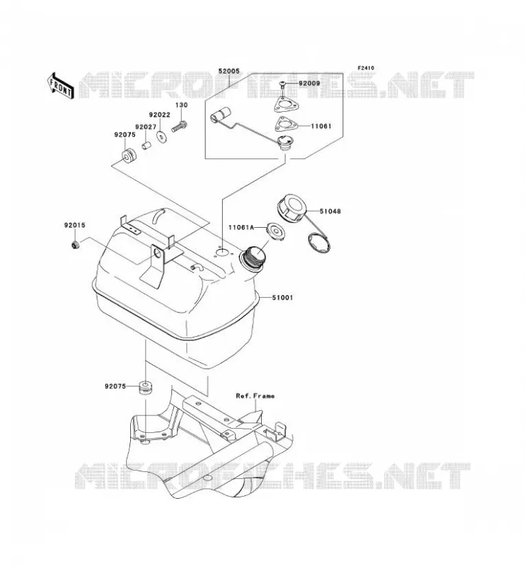 RESERVOIR CARBURANT Kawasaki SSV 400 2011 MULE 610 4X4  KAF400ABF