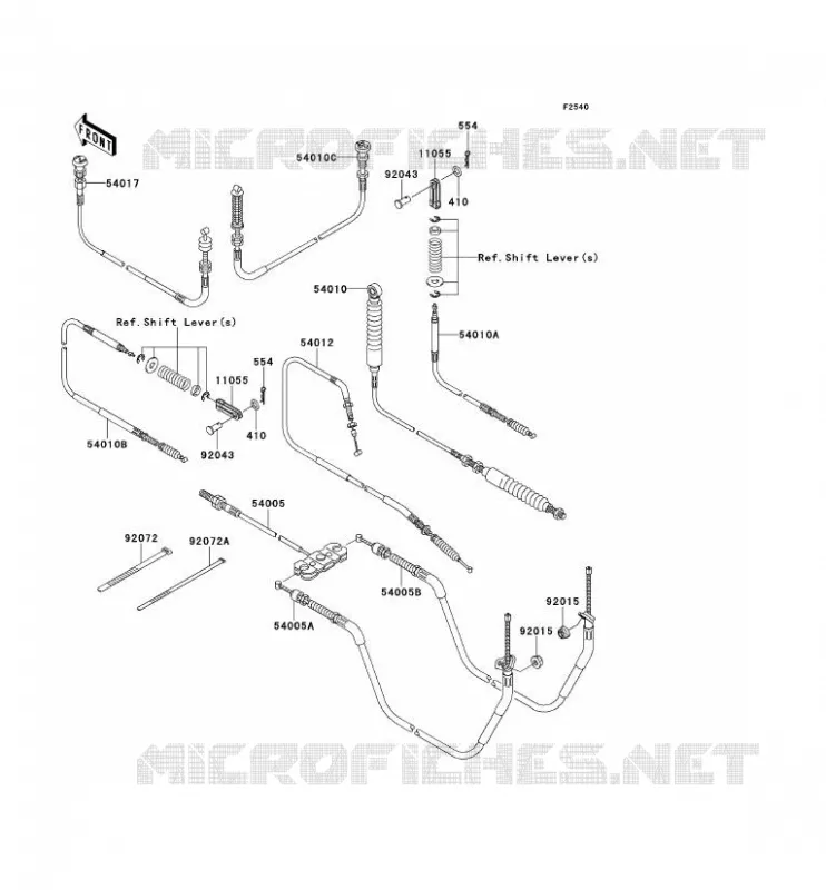 CABLES Kawasaki SSV 400 2012 MULE 610 4X4  KAF400ACF