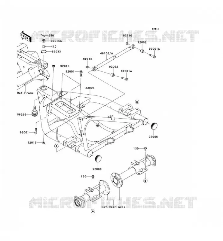 BRAS OSCILLANT Kawasaki SSV 400 2012 MULE 610 4X4  KAF400ACF