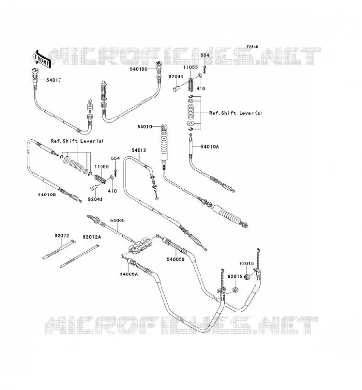 CABLES Kawasaki SSV 400 2012 MULE 610 4X4  KAF400ACF