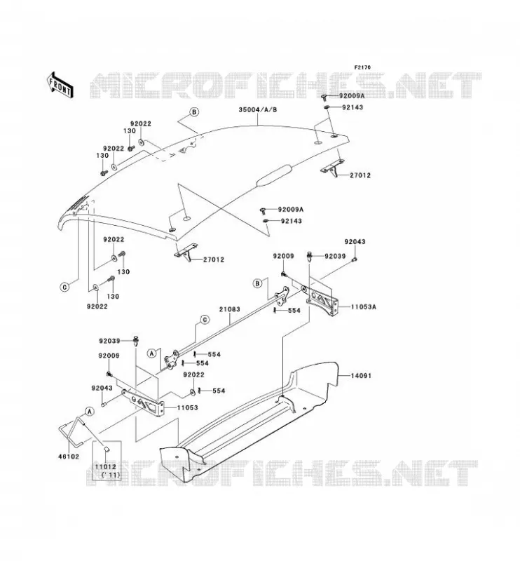 GARDE BOUE Kawasaki SSV 400 2012 MULE 610 4X4  KAF400ACF