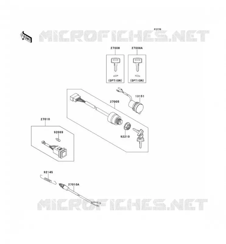 CONTACTEUR Kawasaki SSV 400 2013 MULE 610 4X4  KAF400ADF