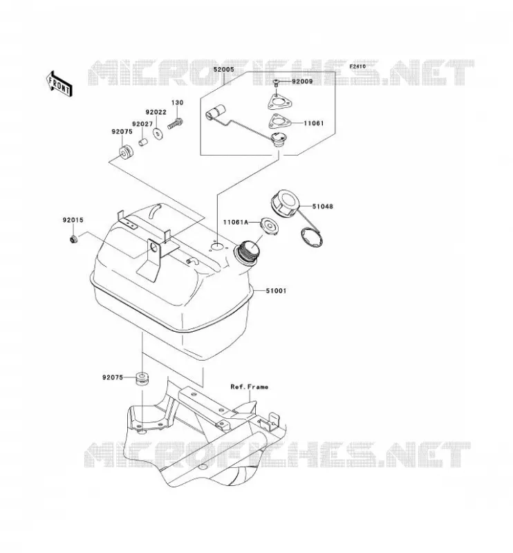 RESERVOIR CARBURANT Kawasaki SSV 400 2013 MULE 610 4X4  KAF400ADF