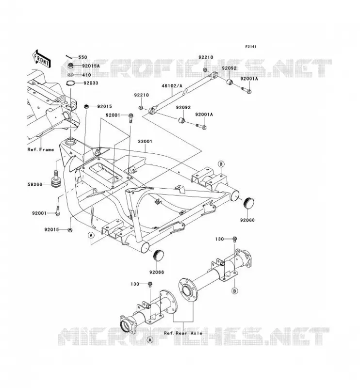 BRAS OSCILLANT Kawasaki SSV 400 2014 MULE 610 4X4  KAF400AEF