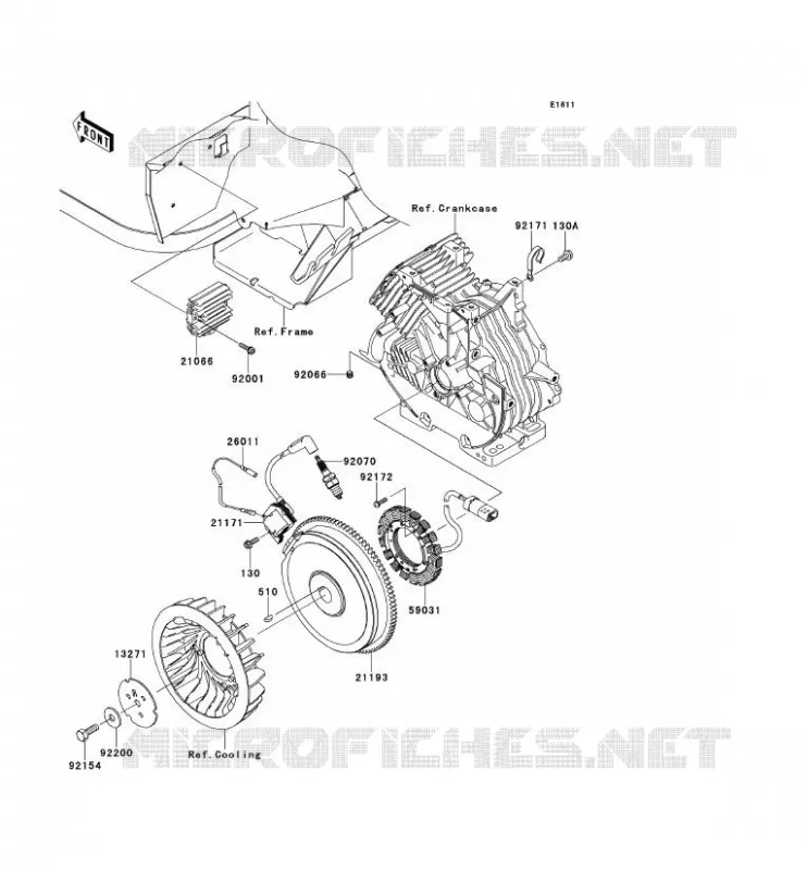 GENERATEUR/BOBINE Kawasaki SSV 400 2015 MULE 610 4X4  KAF400AFF