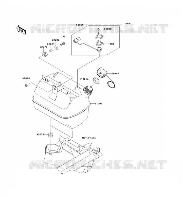RESERVOIR CARBURANT Kawasaki SSV 400 2015 MULE 610 4X4  KAF400AFF