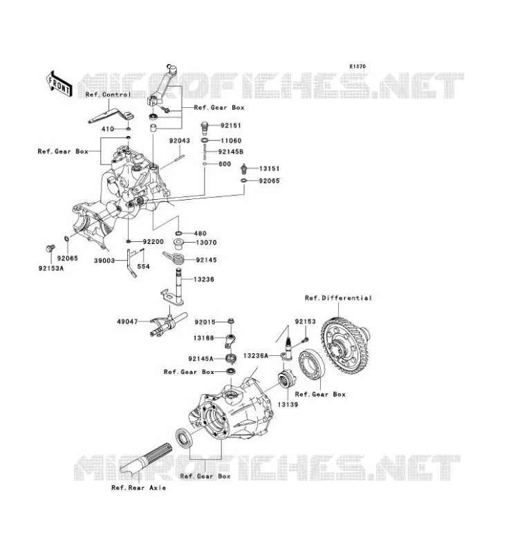 SELECTEUR Kawasaki SSV 400 2005 MULE 600  KAF400-B1