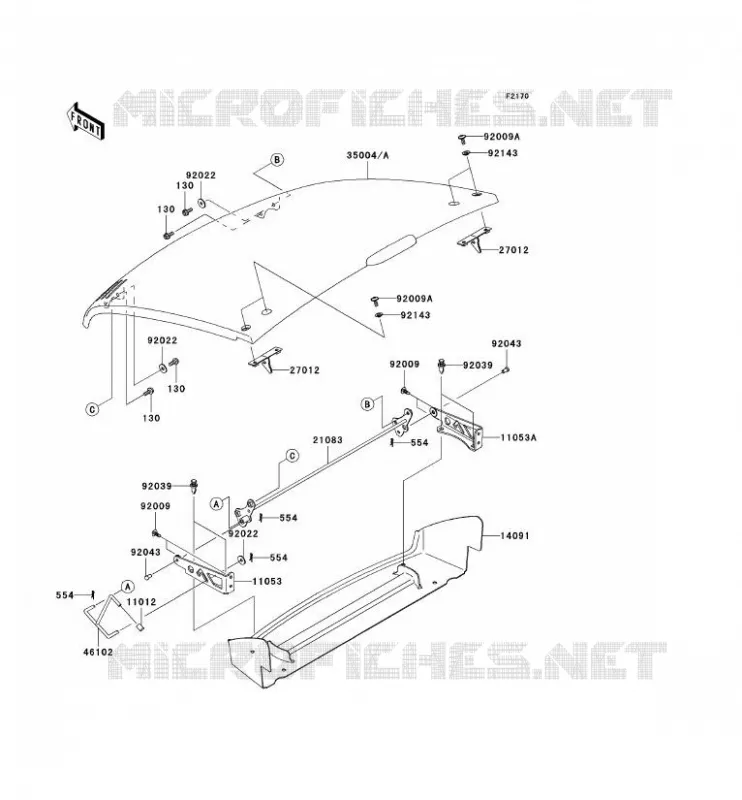 GARDE BOUE Kawasaki SSV 400 2005 MULE 600  KAF400-B1