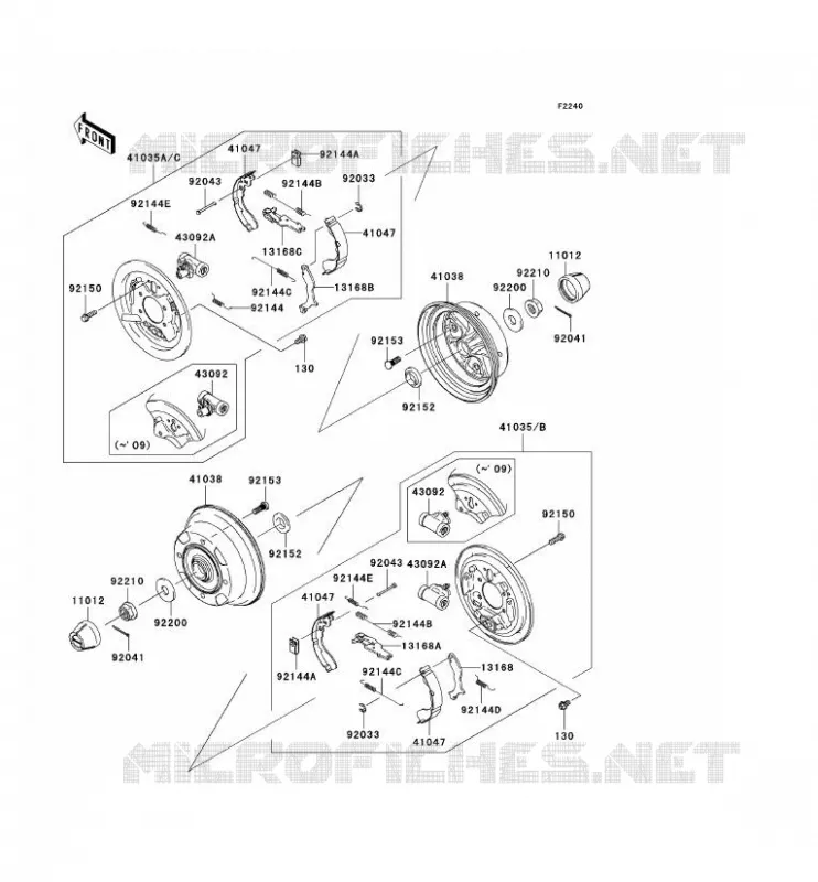 MOYEU ARRIERE Kawasaki SSV 400 2006 MULE 600  KAF400B6F