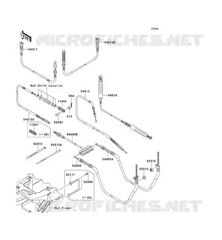 CABLES Kawasaki SSV 400 2007 MULE 600  KAF400B7F