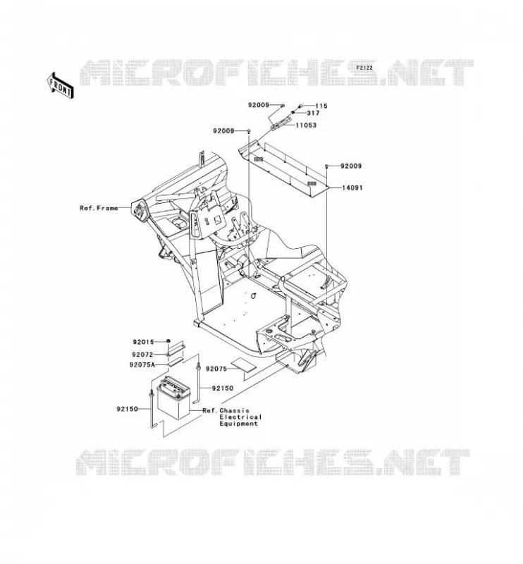 SUPPORT MOTEUR Kawasaki SSV 400 2008 MULE 600  KAF400B8F