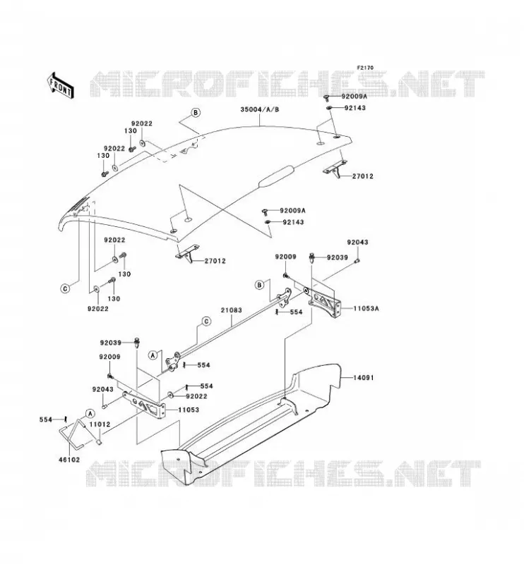 GARDE BOUE Kawasaki SSV 400 2008 MULE 600  KAF400B8F
