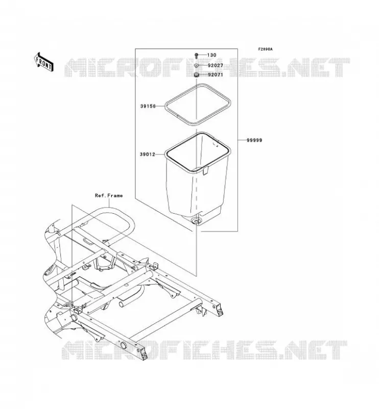 PIECE EN OPTION(CADRE) Kawasaki SSV 400 2009 MULE 600  KAF400B9F