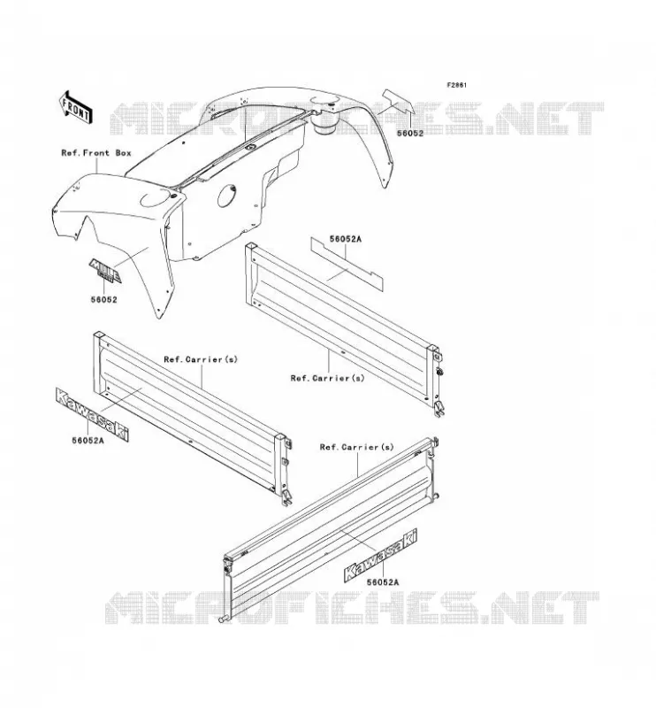 STICKER Kawasaki SSV 400 2010 MULE 600  KAF400BAF
